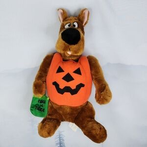 VTG Scooby Doo Trick Or Trear Pumpkin Halloween Plush